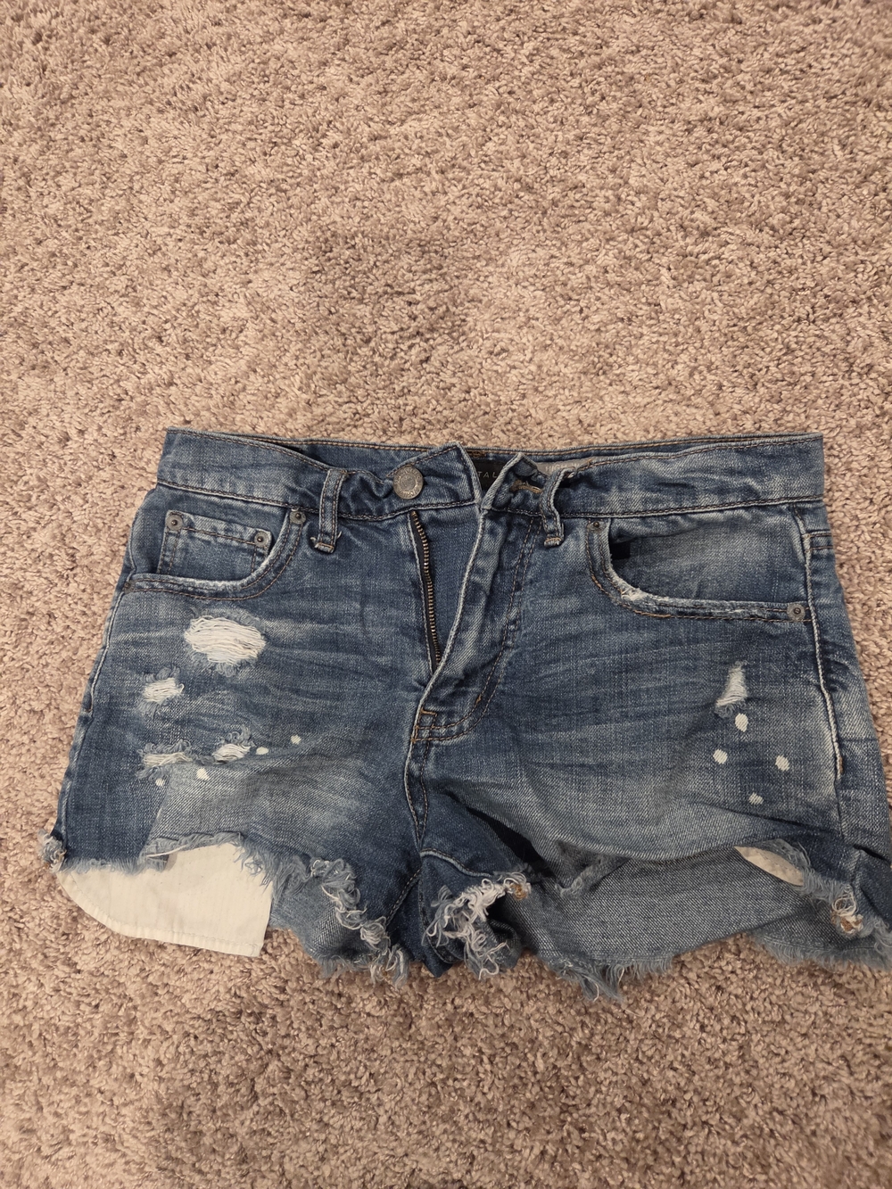 Aeropostale Women's High Waisted Aero Cheeky Jean Shorts
